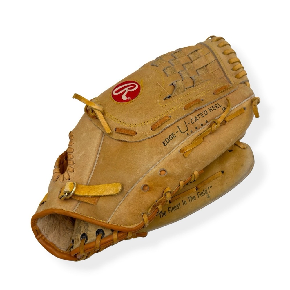Rawlings Supersize RSGXL 14" RHT Tan Leather Softball Glove Fastback